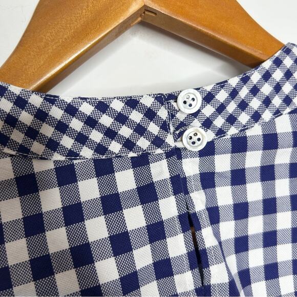ROSETTA GETTY Gingham Blouse Womens Size 2 Picnic French Girl Cottage Retro Chic - Picture 7 of 12